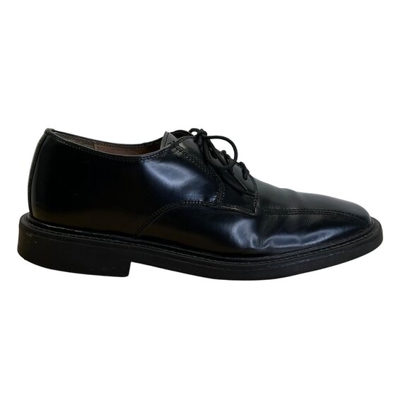 Stacy Adams Men’s Black Leather Lace Up Bike Toe Oxford Shoes Size 10.5M - Picture 1 of 14